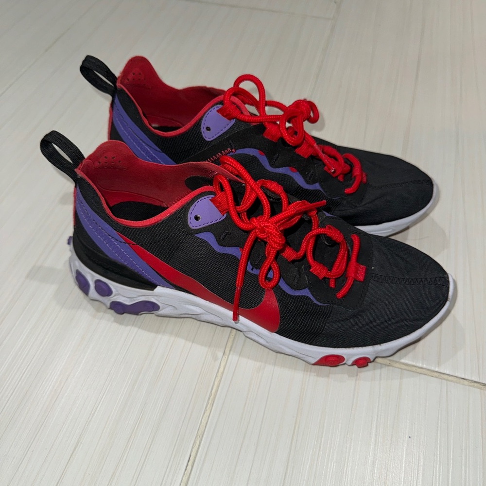 Nike React Black/Red/Purple Women's Sneakers